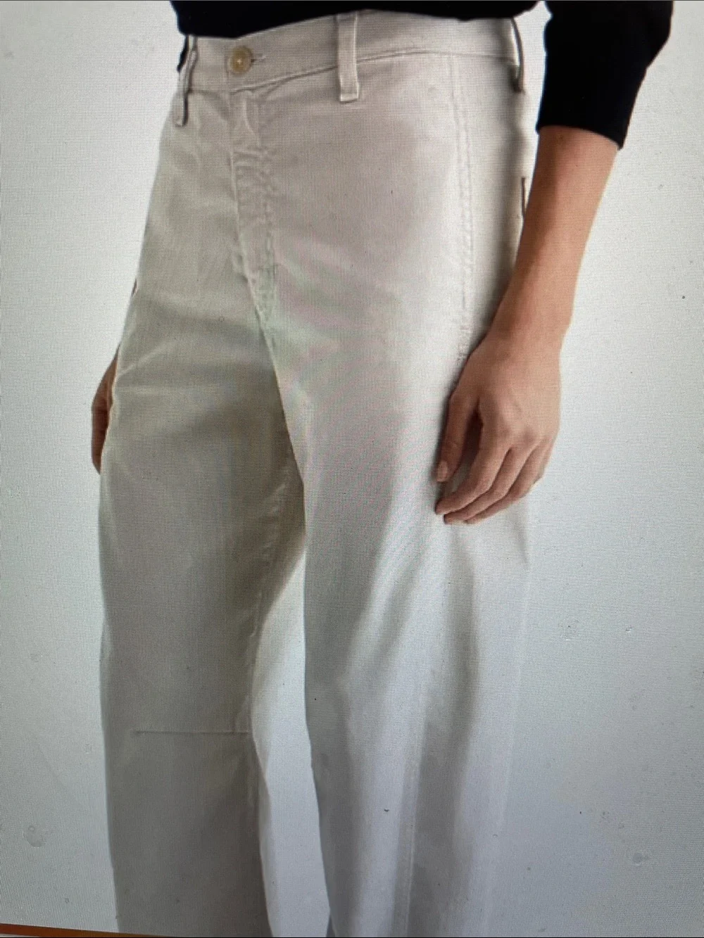 Ag Fiona high rise barrel Women's Wide-Leg Jeans in Off-White- new - Picture 4 of 8